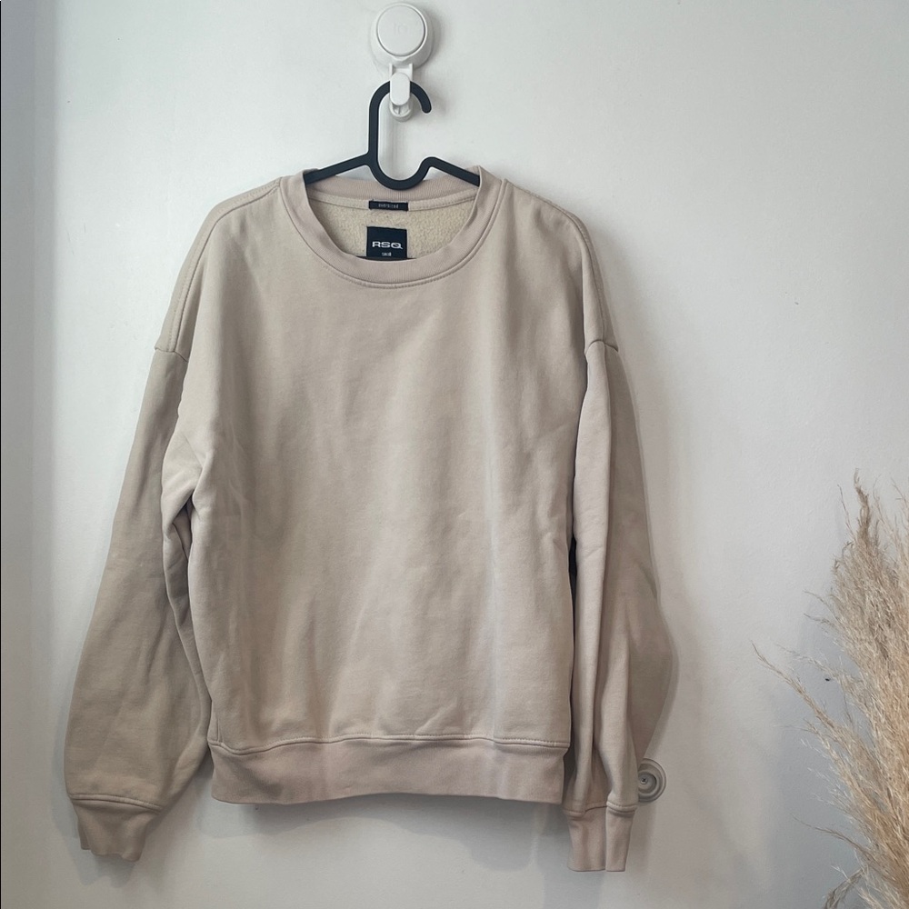 RSQ Oversized Beige Sweatshirt Sz S